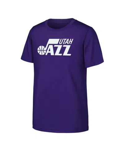 Outerstuff Kids' Big Boys' And Girls' Purple Utah Jazz Primary Logo T-shirt
