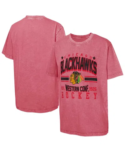Outerstuff Kids' Big Boys And Girls Red Chicago Blackhawks Sure Short T-shirt