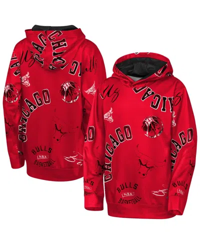 Outerstuff Kids' Big Boys And Girls Red Chicago Bulls Moving Violation Hoodie