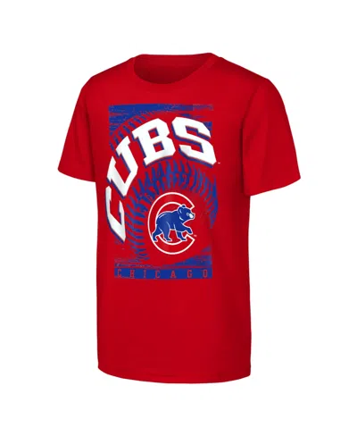 Outerstuff Kids' Big Boys And Girls Red Chicago Cubs Speed Pitch T-shirt