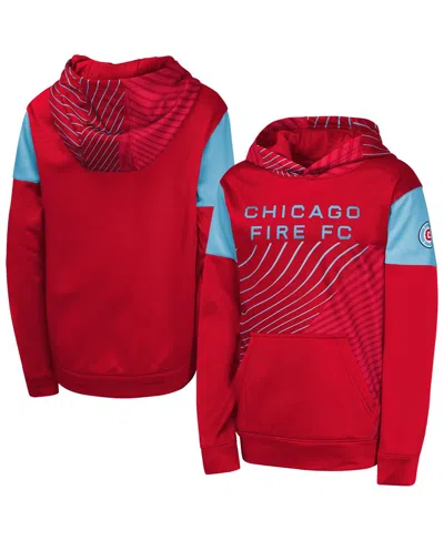 Outerstuff Kids' Big Boys And Girls Red Chicago Fire Unbeatable Pullover Hoodie
