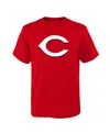 Outerstuff Big Boys And Girls Red Cincinnati Reds Logo Primary Team T-shirt In Red