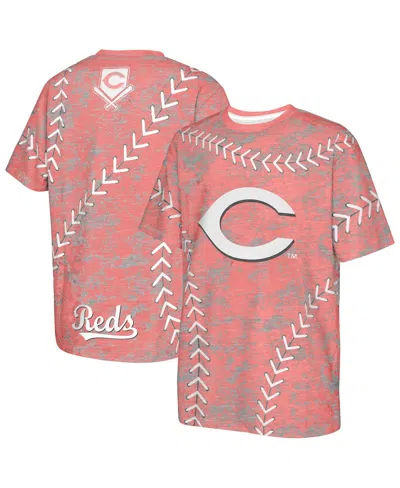 Outerstuff Kids' Big Boys And Girls Red Cincinnati Reds Slide Score Bold T-shirt