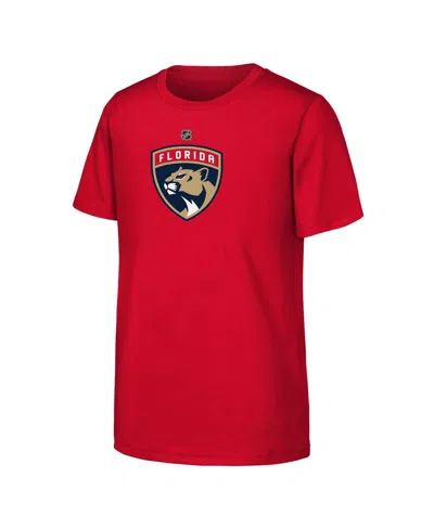 Outerstuff Kids' Big Boys And Girls Red Florida Panthers Primary Logo T-shirt