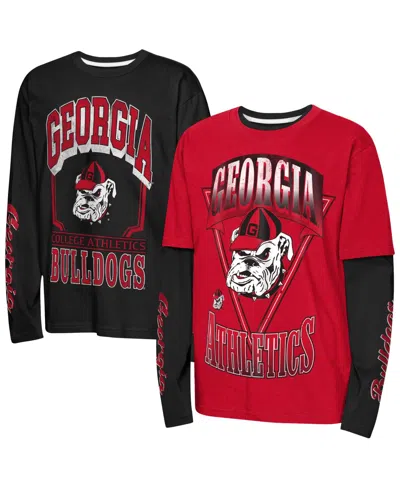 Outerstuff Kids' Big Boys' And Girls' Red Georgia Bulldogs Combo T-shirt Set
