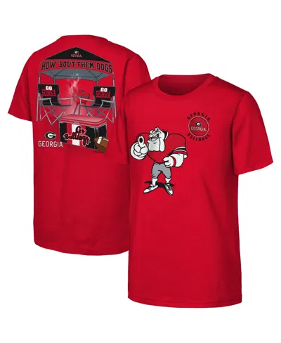 Outerstuff Kids' Big Boys' And Girls' Red Georgia Bulldogs Tailgater Hometown T-shirt