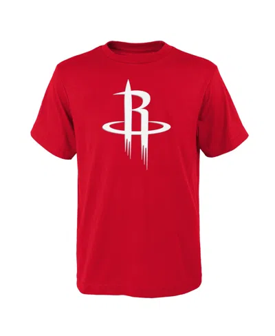 Outerstuff Kids' Big Boys And Girls Red Houston Rockets Primary Logo T-shirt