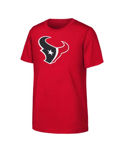 Outerstuff Kids' Big Boys And Girls Red Houston Texans Primary Logo T-shirt