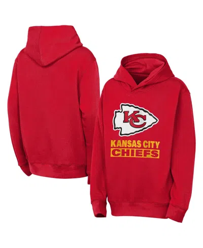 Outerstuff Kids' Big Boys And Girls Red Kansas City Chiefs Back To Basics Hoodie