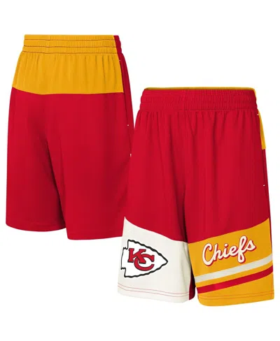 Outerstuff Kids' Big Boys And Girls Red Kansas City Chiefs Fandemonium Mesh Shorts In Multi