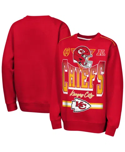Outerstuff Kids' Big Boys And Girls Red Kansas City Chiefs Fleece Sweatshirt