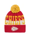 Outerstuff Big Boys And Girls Red Kansas City Chiefs Modern Fan Cuffed With Pom Knit Hat In Red