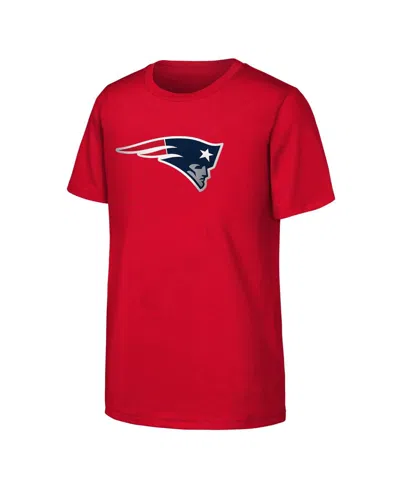Outerstuff Kids' Big Boys And Girls Red New England Patriots Primary Logo T-shirt