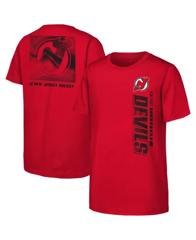 Outerstuff Kids' Big Boys And Girls Red New Jersey Devils Atmosphere T-shirt