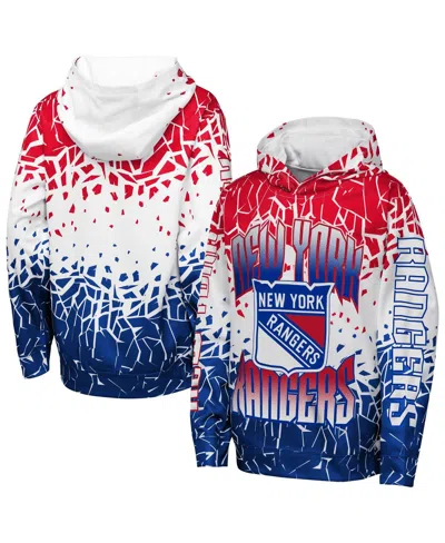 Outerstuff Kids' Big Boys And Girls Red New York Rangers Frozen Frenzy Hoodie In Multi