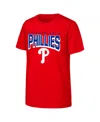 Outerstuff Big Boys And Girls Red Philadelphia Phillies On The Block T-shirt In Red