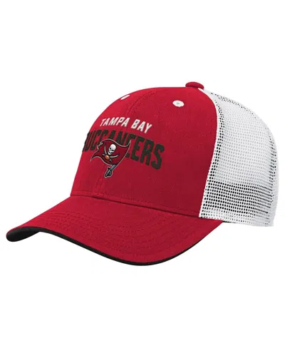 Outerstuff Kids' Big Boys And Girls Red Tampa Bay Buccaneers Core Lockup Trucker Adjustable Hat