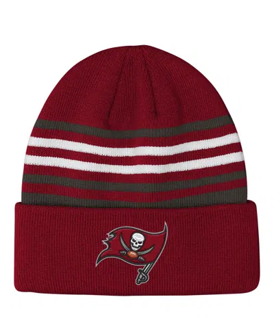 Outerstuff Kids' Big Boys And Girls Red Tampa Bay Buccaneers Essentials Cuffed Knit Hat
