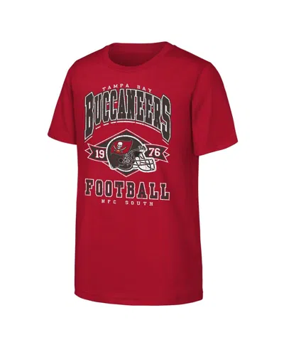 Outerstuff Kids' Big Boys And Girls Red Tampa Bay Buccaneers Kick Off T-shirt