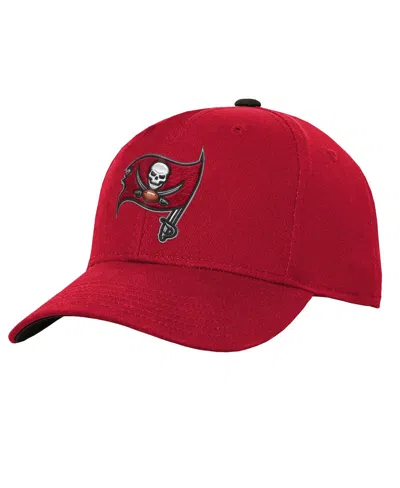 Outerstuff Kids' Big Boys And Girls Red Tampa Bay Buccaneers Team Pre-curved Adjustable Hat