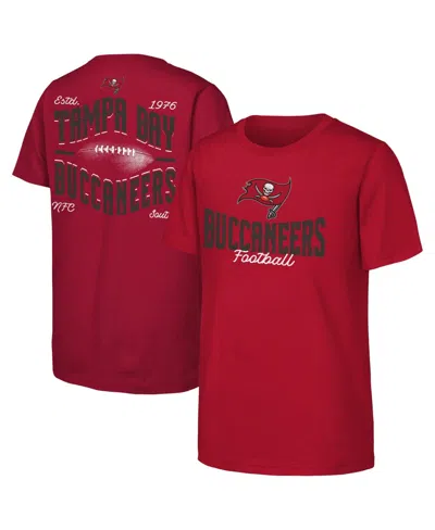 Outerstuff Kids' Big Boys' And Girls' Red Tampa Bay Buccaneers Top Pick T-shirt