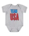 Outerstuff Big Boys And Girls Red Team Usa United Flatbrim Snapback Hat In Heather Gray
