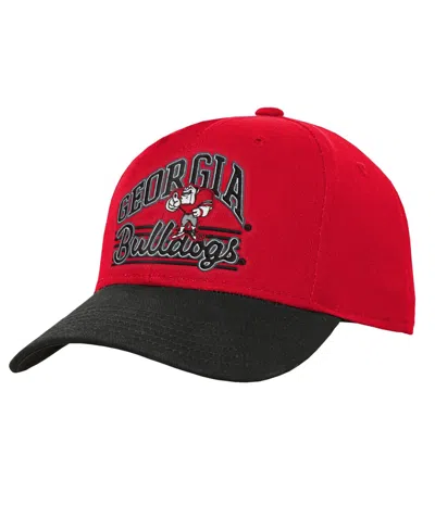 Outerstuff Kids' Big Boys And Girls Red/black Georgia Bulldogs Dad Unstructured Adjustable Hat