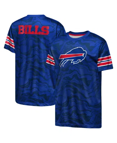 Outerstuff Kids' Big Boys And Girls Royal Buffalo Bills Slant Route Performance T-shirt In Blue