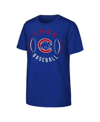 Outerstuff Kids' Big Boys And Girls Royal Chicago Cubs Golden Glove T-shirt