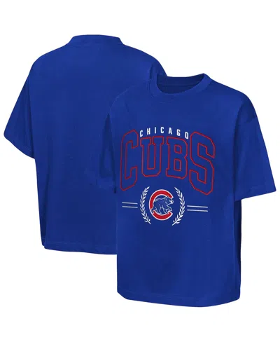 Outerstuff Kids' Big Boys And Girls Royal Chicago Cubs Premium World Class T-shirt In Blue
