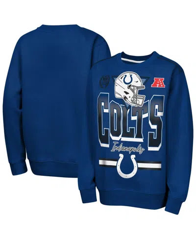 Outerstuff Kids' Big Boys' And Girls' Royal Indianapolis Colts Run Fleece Sweatshirt