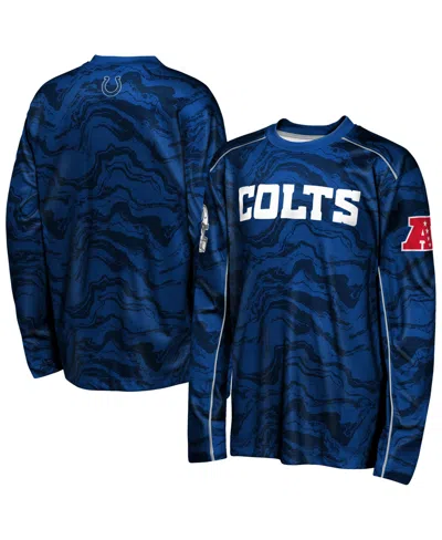 Outerstuff Kids' Big Boys' And Girls' Royal Indianapolis Colts Tailgate Performance Long-sleeves T-shirt