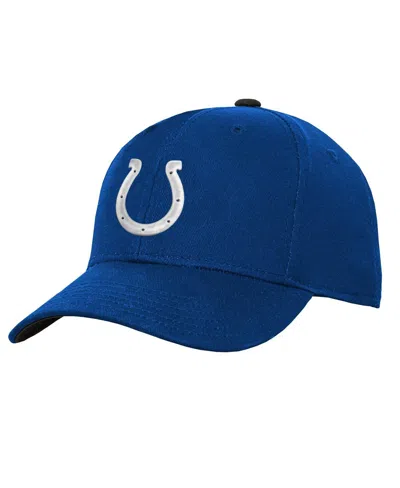 Outerstuff Kids' Big Boys And Girls Royal Indianapolis Colts Team Pre-curved Adjustable Hat In Blue