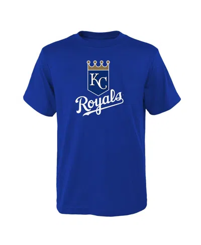 Outerstuff Kids' Big Boys And Girls Royal Kansas City Royals Logo Primary Team T-shirt