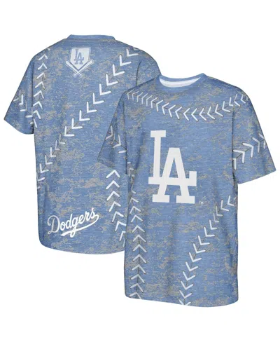 Outerstuff Kids' Big Boys And Girls Royal Los Angeles Dodgers Slide Score Bold T-shirt