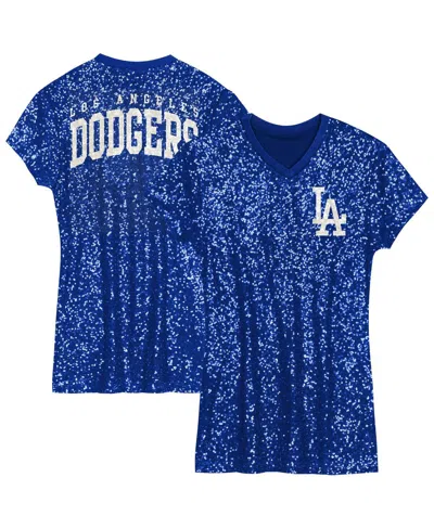 Outerstuff Kids'  Youth  Royal Los Angeles Dodgers V-neck Sequin Dress