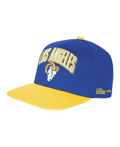 Outerstuff Kids' Big Boys And Girls Royal Los Angeles Rams Essentials Adjustable Hat In Blue