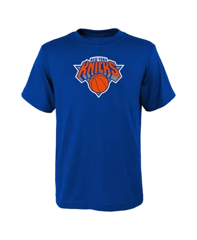 Outerstuff Big Boys And Girls Royal New York Knicks Primary Logo T-shirt