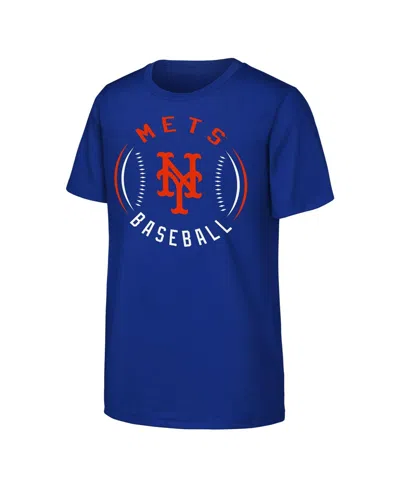 Outerstuff Kids' Big Boys And Girls Royal New York Mets Golden Glove T-shirt