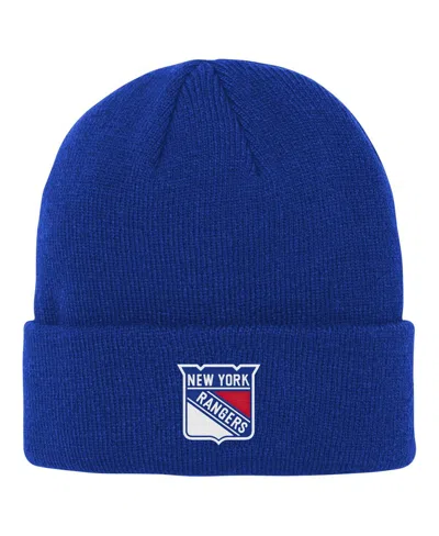 Outerstuff Kids' Big Boys And Girls Royal New York Rangers 2.0 Essential Cuffed Knit Hat In Blue