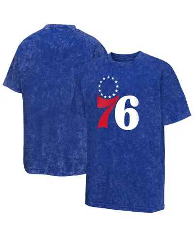 Outerstuff Kids' Big Boys And Girls Royal Philadelphia 76ers Rugged Defense T-shirt