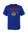 Outerstuff Big Boys And Girls Royal Philadelphia 76ers Star Wars The Child T-shirt In Royal