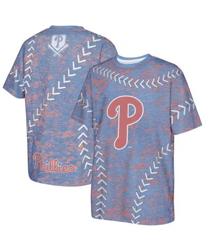 Outerstuff Kids' Big Boys And Girls Royal Philadelphia Phillies Slide Score Bold T-shirt