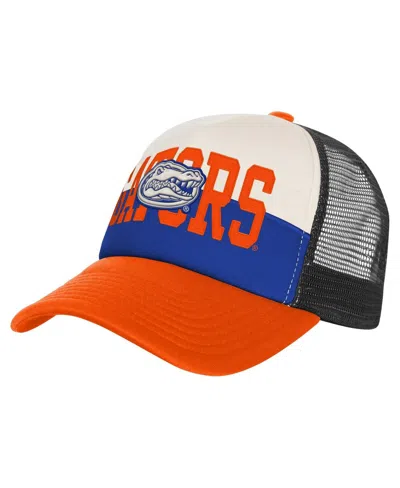 Outerstuff Kids' Big Boys And Girls Royal/cream Florida Gators Modern Fan Trucker Adjustable Hat In Red