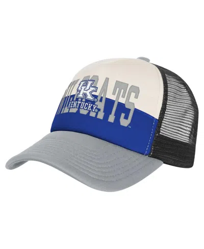 Outerstuff Kids' Big Boys And Girls Royal/cream Kentucky Wildcats Modern Fan Trucker Adjustable Hat In Multi