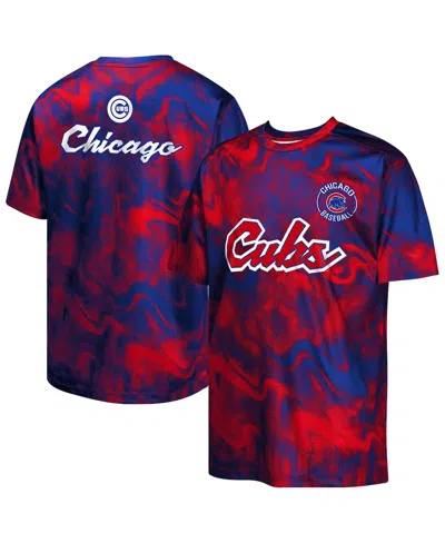Outerstuff Kids' Big Boys And Girls Royal/red Chicago Cubs Pinch Hitter T-shirt In Royal,red