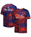 Outerstuff Big Boys And Girls Royal/red New York Mets Pinch Hitter T-shirt In Royal,red