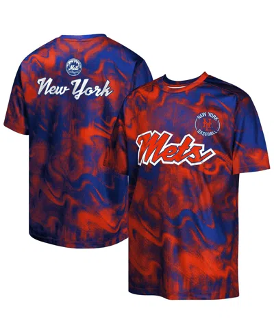 Outerstuff Kids' Big Boys And Girls Royal/red New York Mets Pinch Hitter T-shirt In Royal,red