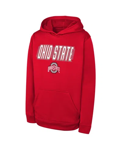 Outerstuff Big Boys' And Girls' Scarlet Ohio State Buckeyes Sack Party Performance Hoodie