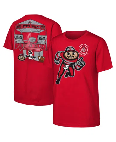 Outerstuff Kids' Big Boys' And Girls' Scarlet Ohio State Buckeyes Tailgater Hometown T-shirt